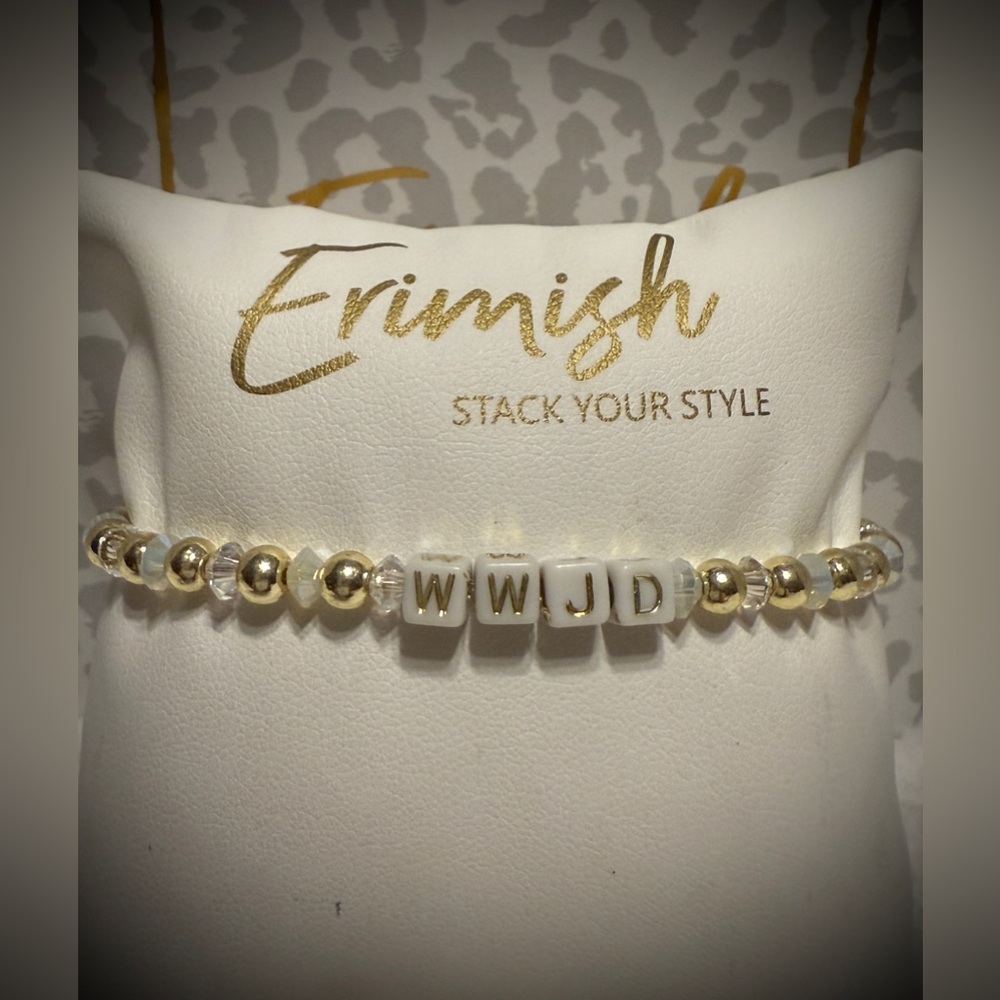 New ERIMISH Bracelet -  WWJD Gold Bracelet